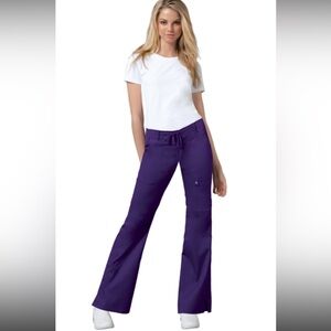 Cherokee Women's Straight Leg Scrub Pants in Deep Purple